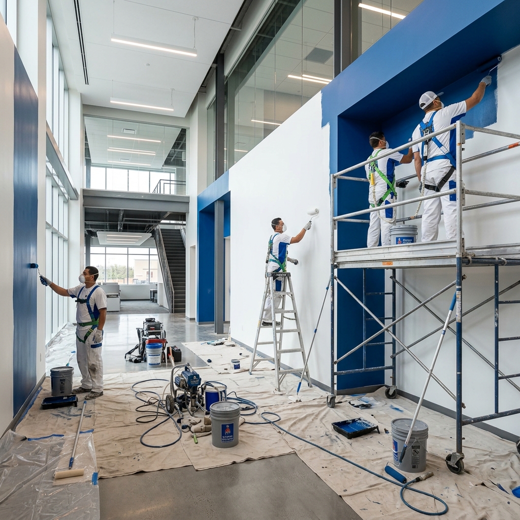 Commercial painting project — office building