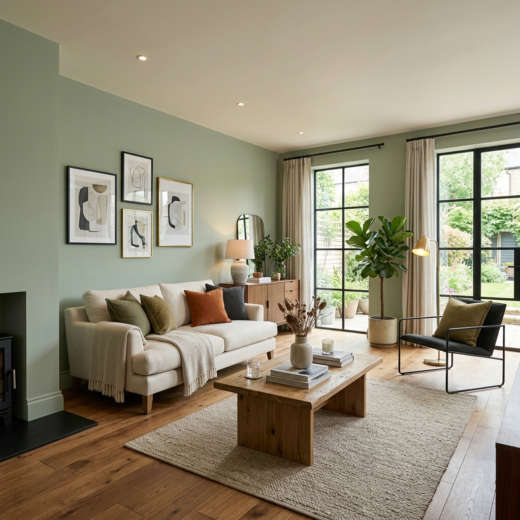 Interior painting result — living room
