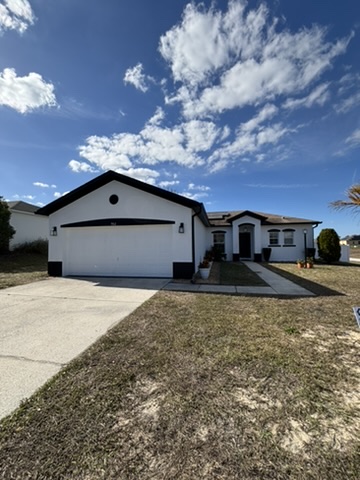 Freshly painted residential exterior with crisp white walls